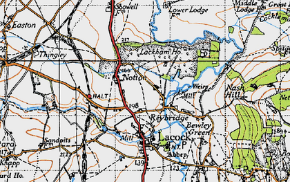 Old map of Reybridge in 1940