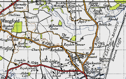 Old map of Reydon in 1946