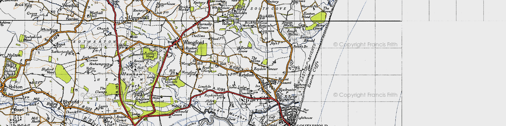 Old map of Reydon Smear in 1946