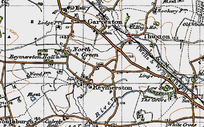 Old map of Reymerston in 1946
