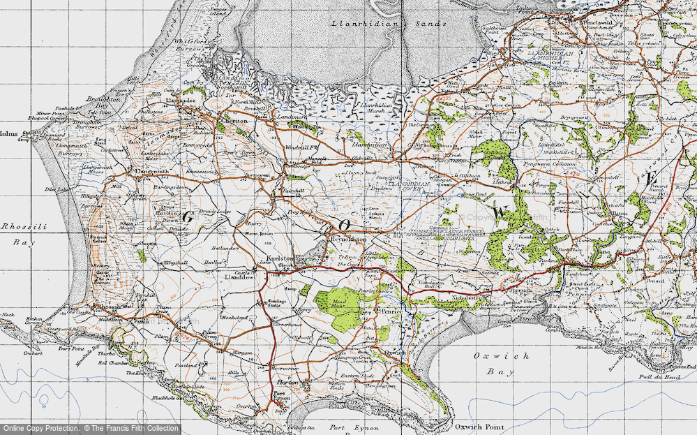 Old Map of Reynoldston, 1946 in 1946
