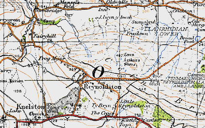 Old map of Reynoldston in 1946