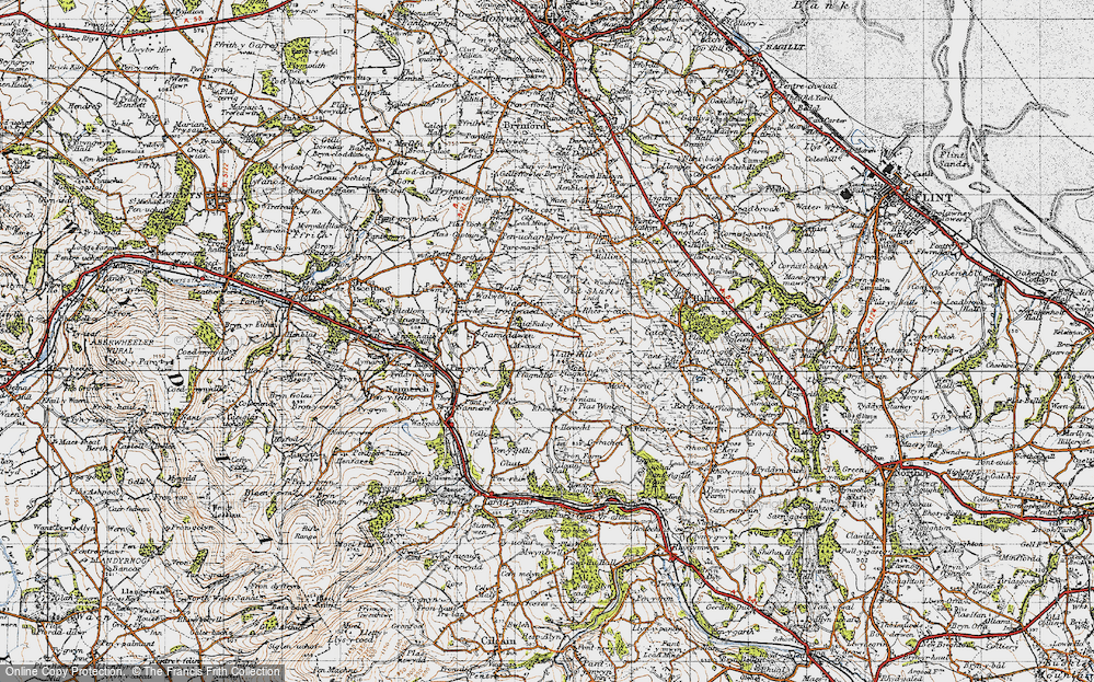 Old Map of Rhes-y-Cae, 1947 in 1947