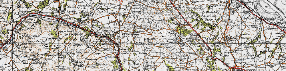 Old map of Rhes-y-Cae in 1947