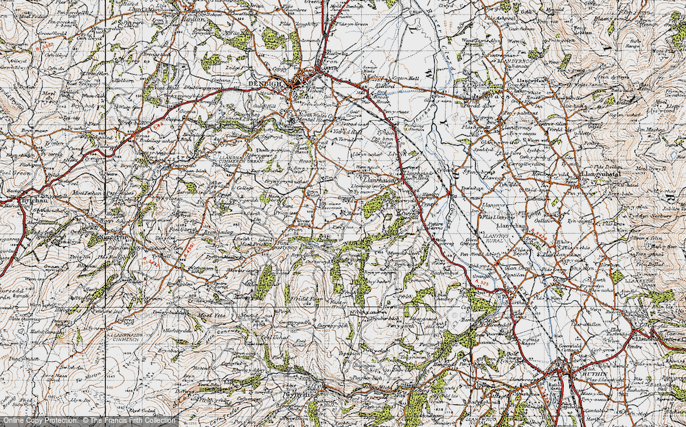 Old Map of Rhewl, 1947 in 1947