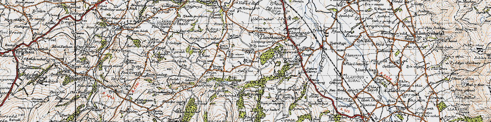 Old map of Bryn Morfydd Hotel in 1947