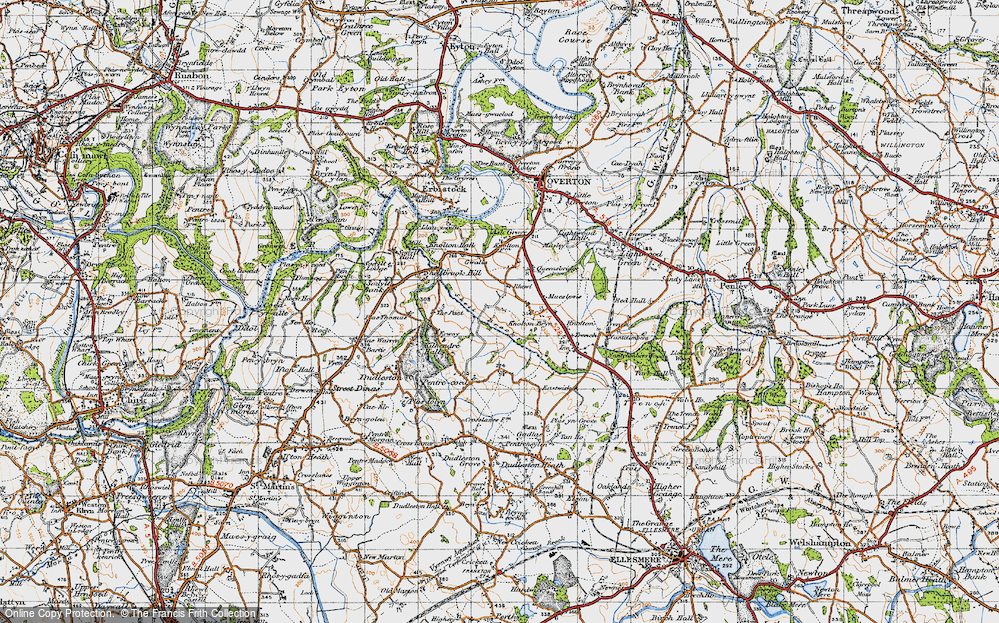 Old Map of Rhewl, 1947 in 1947