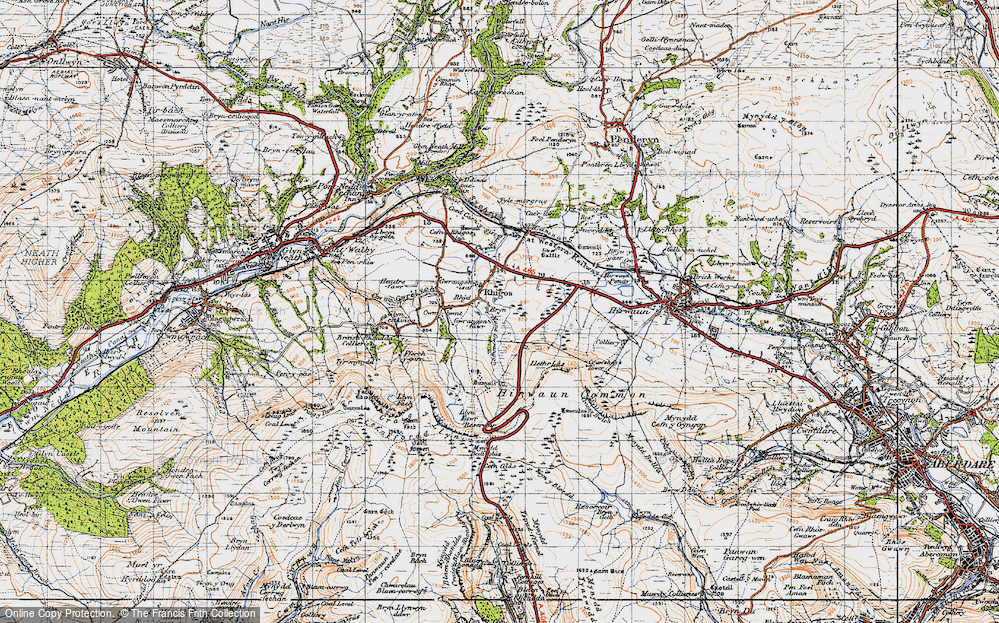 Old Map of Rhigos, 1947 in 1947