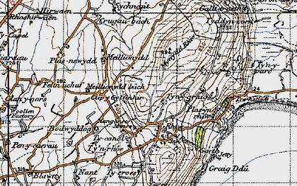 Old map of Ty Mawr in 1947
