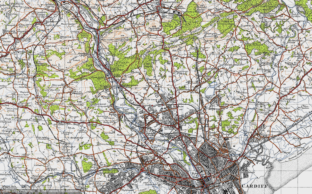 Map Of Rhiwbina Cardiff Map Of Rhiwbina, 1947 - Francis Frith