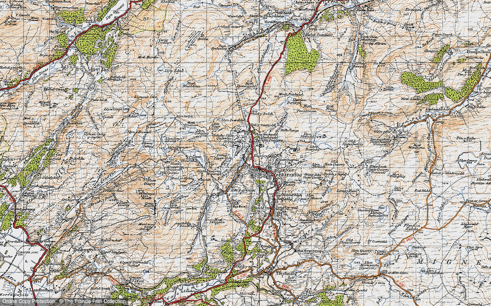 Old Map of Rhiwbryfdir, 1947 in 1947