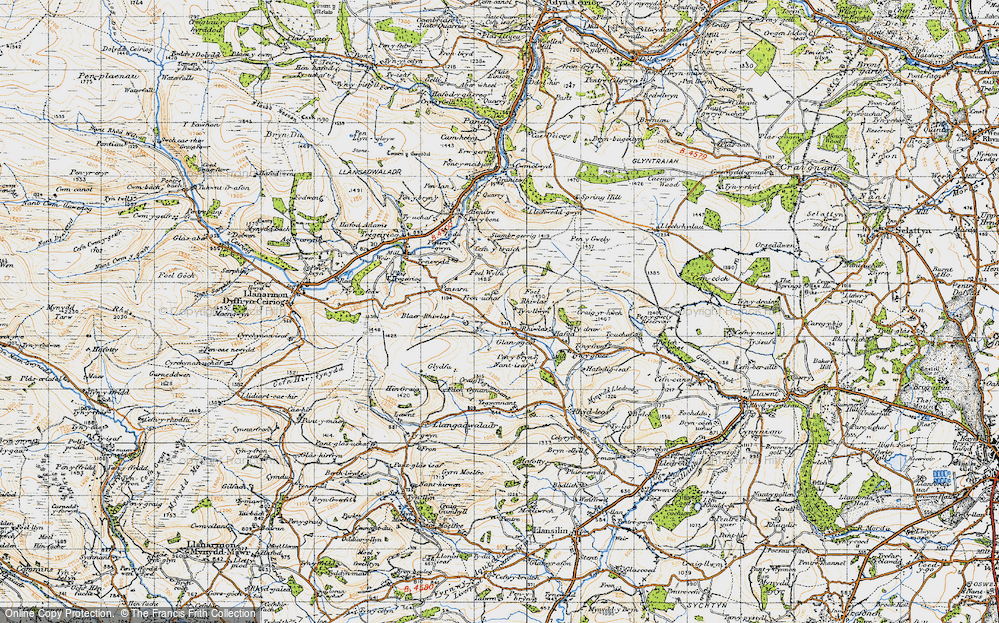 Old Map of Rhiwlas, 1947 in 1947