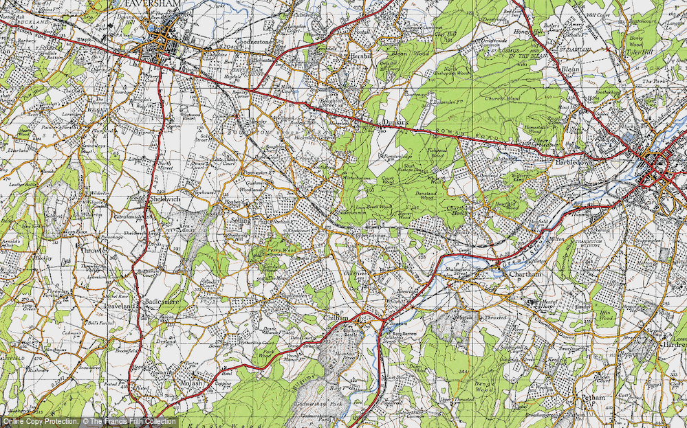 Old Map of Rhode Common, 1946 in 1946