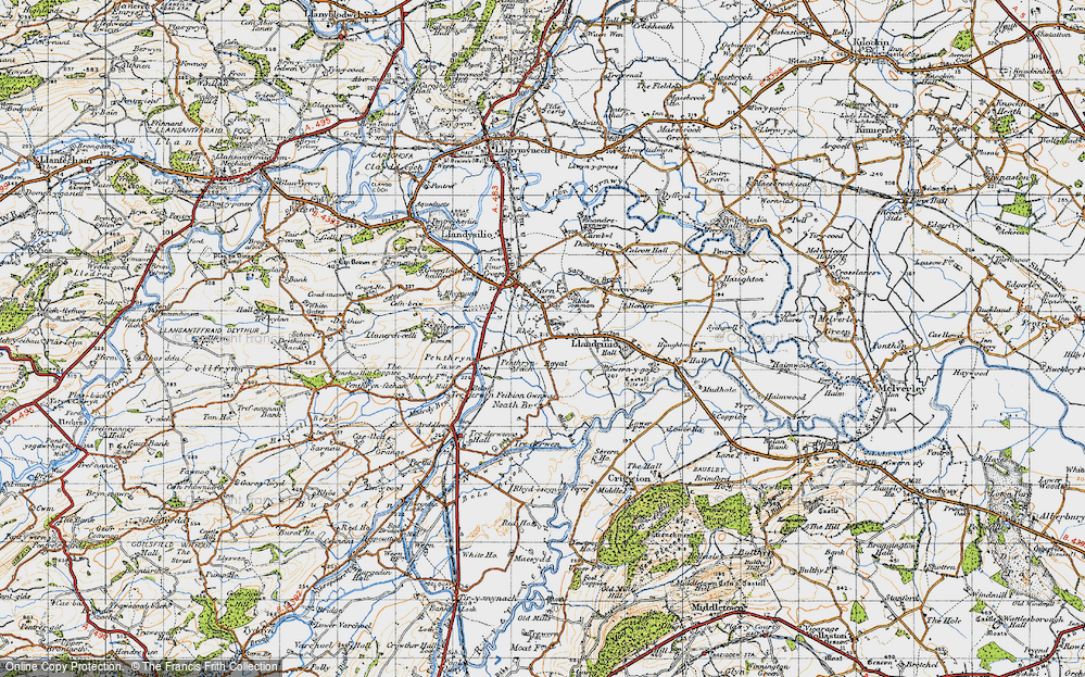 Old Map of Rhos, 1947 in 1947