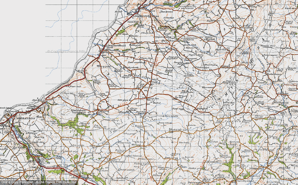 Old Map of Rhos Haminiog, 1947 in 1947
