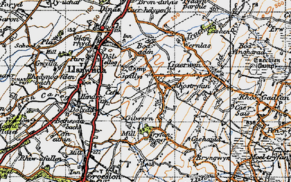 Old map of Rhos Isaf in 1947