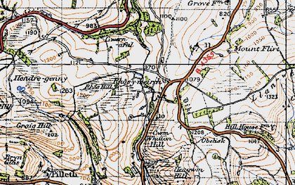 Old map of Rhos-y-meirch in 1947