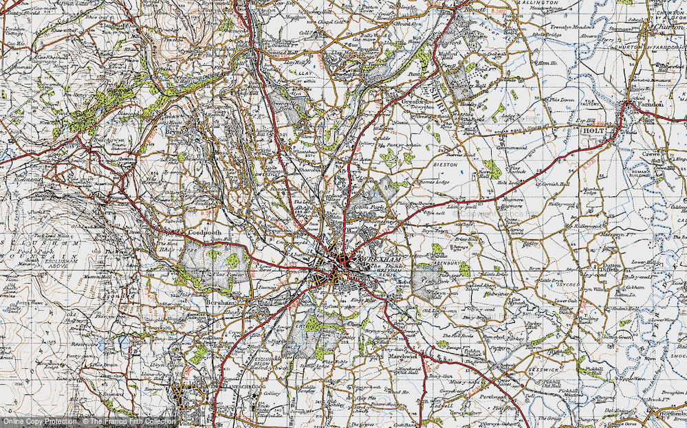 Old Map of Rhosddu, 1947 in 1947