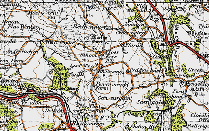 Old map of Rhosesmor in 1947