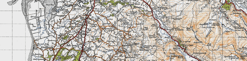 Old map of Bodgarad in 1947