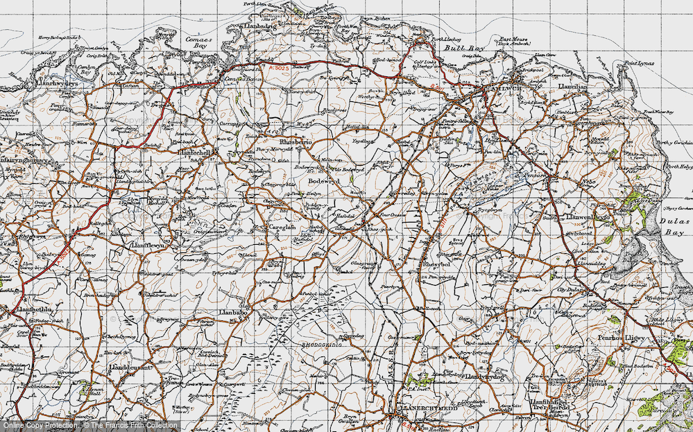 Old Map of Rhosgoch, 1947 in 1947
