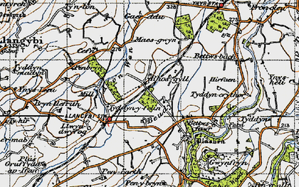 Old map of Afon Wen in 1947