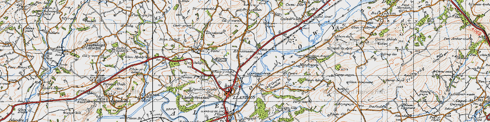 Old map of Rhosmaen in 1947
