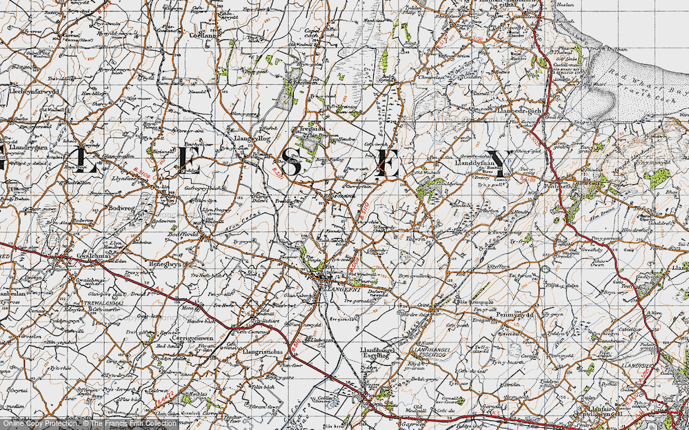 Old Map of Historic Map covering Dingle, The in 1947