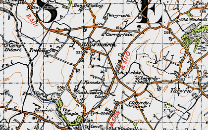 Old map of Rhosmeirch in 1947