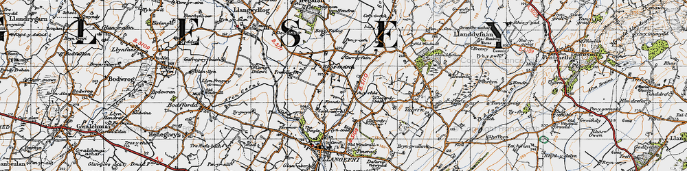 Old map of Rhosmeirch in 1947