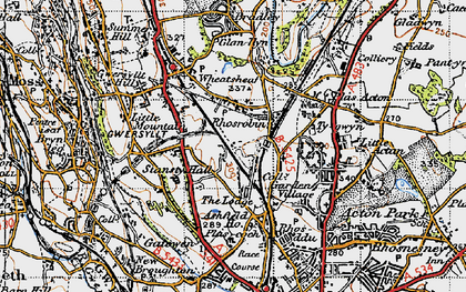 Old map of Rhosrobin in 1947