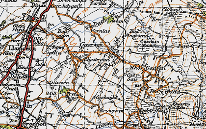 Old map of Rhostryfan in 1947