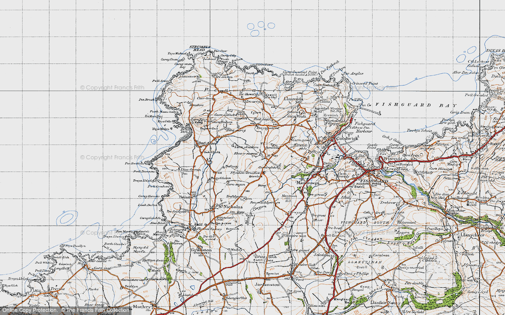 Old Map of Rhosycaerau, 1947 in 1947