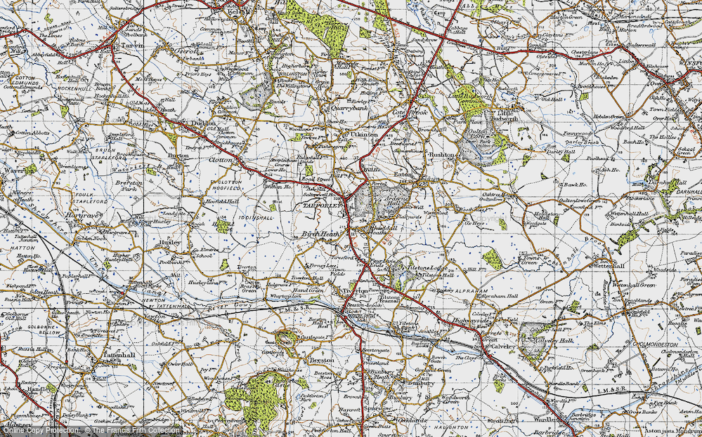 Old Map of Rhuddall Heath, 1947 in 1947