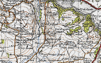 Old map of Rhyd-y-foel in 1947