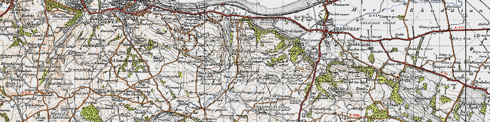 Old map of Rhyd-y-foel in 1947