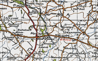 Old map of Rhyd-y-gwystl in 1947