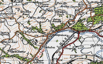 Old map of Bridge Court in 1947