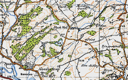 Old map of Rhydyfelin in 1947