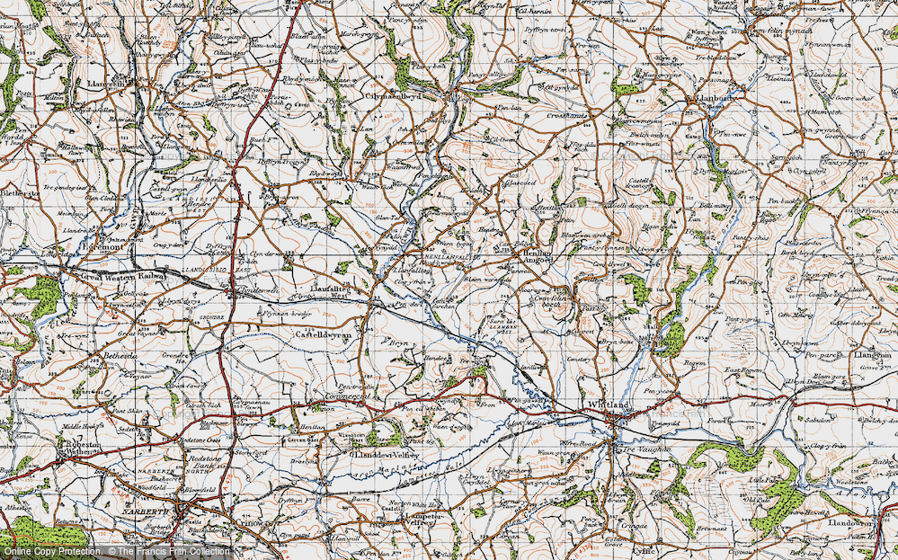 Old Map of Rhydywrach, 1946 in 1946