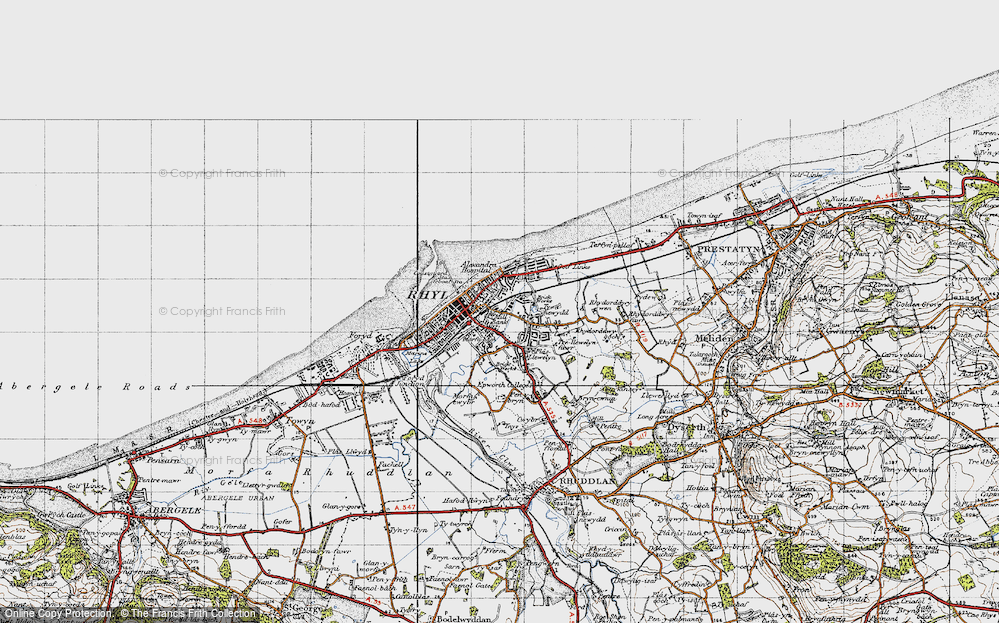 Old Map of Rhyl, 1947 in 1947