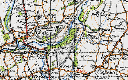 Old map of Brynkinalt in 1947