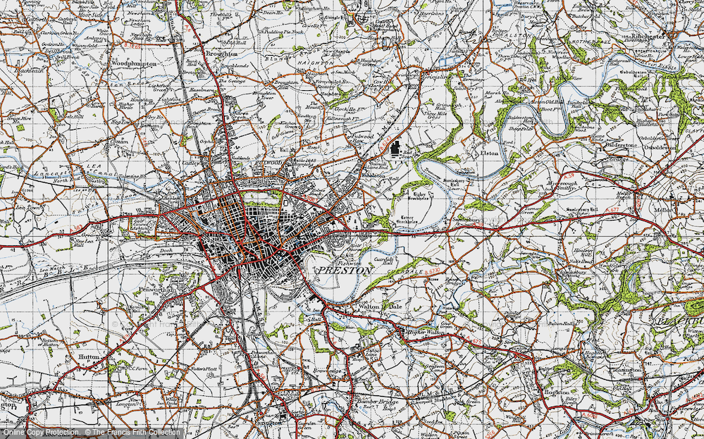 Old Map of Ribbleton, 1947 in 1947