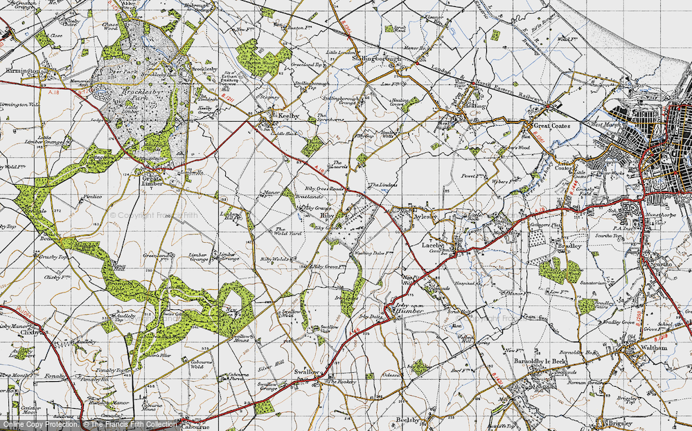 Old Map of Riby, 1946 in 1946