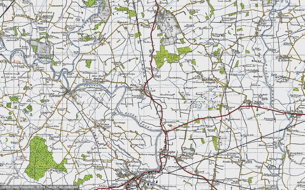 Old Map of Riccall, 1947 in 1947