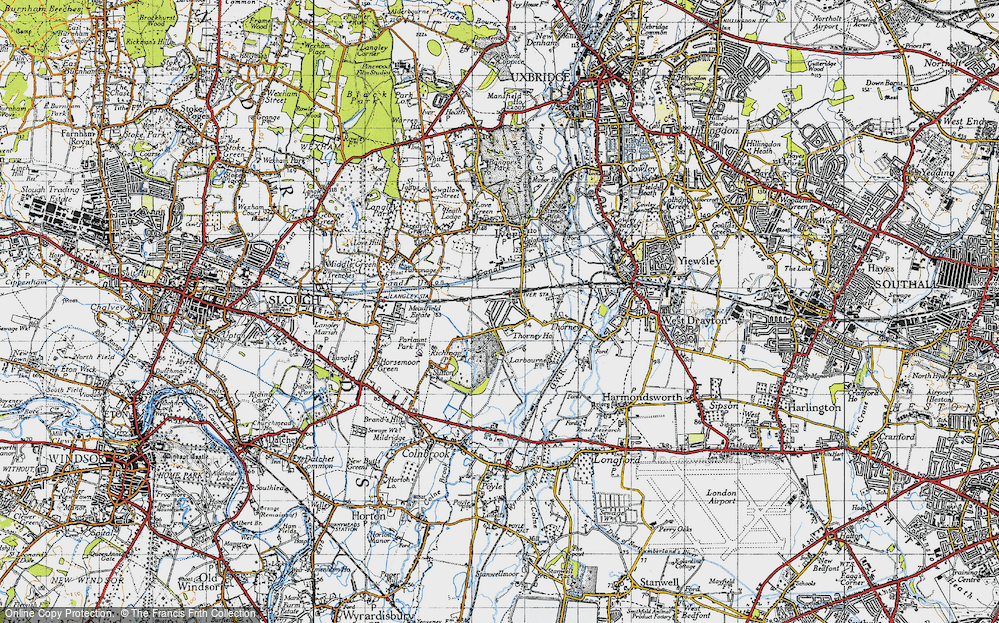 Old Map of Richings Park, 1945 in 1945