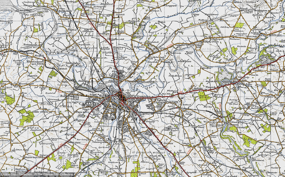 Old Map of Rickerby, 1947 in 1947