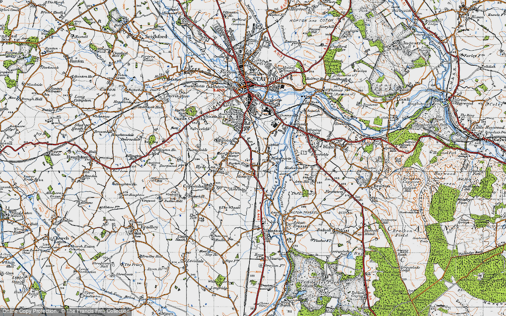 Old Map of Rickerscote, 1946 in 1946