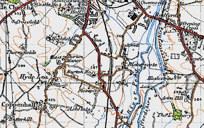 Old map of Rickerscote in 1946