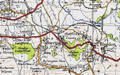 Old map of Rickford in 1946